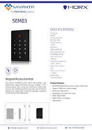 Mivanta Card and Pin based Access Control SEM03 - View 2