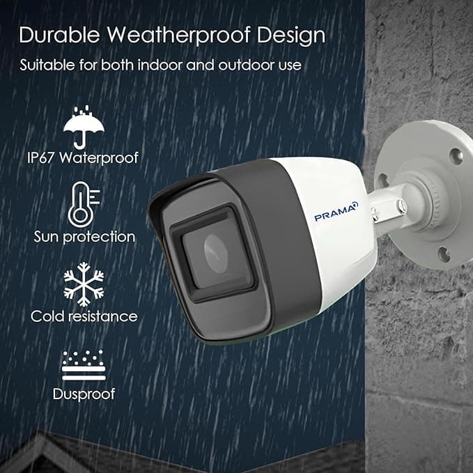 Prama PT-NC120D3-N(D2) 2MP IP Bullet Camera with Built-in Audio Full HD PoE Indoor/Outdoor CCTV - View 2