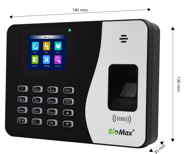 Biomax N-BM20+ID Pro Fingerprint Time Attendance System - View 3