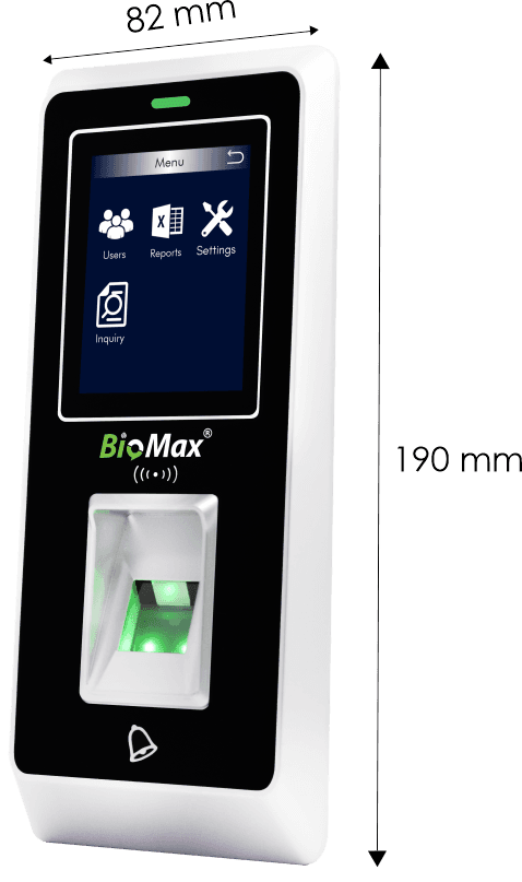 Biomax N–BM22 Fingerprint Time Attendance & Access Control System - View 2